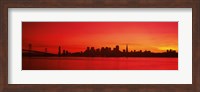 San Francisco silhouette (red), California Fine Art Print