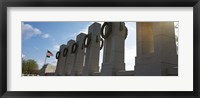 Colonnade in a war memorial, National World War II Memorial, Washington DC, USA Fine Art Print