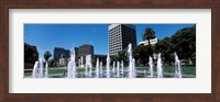 Plaza De Cesar Chavez with Water Fountains, San Jose, California Fine Art Print
