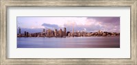 San Francisco city skyline at sunrise viewed from Treasure Island side, San Francisco Bay, California, USA Fine Art Print
