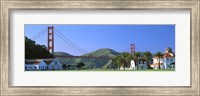 Bridge viewed from a park, Golden Gate Bridge, Crissy Field, San Francisco, California, USA Fine Art Print
