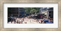 Tourists in a market, Faneuil Hall Marketplace, Quincy Market, Boston, Suffolk County, Massachusetts, USA Fine Art Print