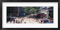 Tourists in a market, Faneuil Hall Marketplace, Quincy Market, Boston, Suffolk County, Massachusetts, USA Fine Art Print