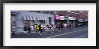 People running in New York City Marathon, Manhattan Avenue, Greenpoint, Brooklyn, New York City, New York State, USA Fine Art Print