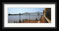 Bridge across a river, Crescent City Connection Bridge, Mississippi River, New Orleans, Louisiana, USA Fine Art Print