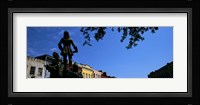 Statues in front of buildings, French Market, French Quarter, New Orleans, Louisiana, USA Fine Art Print