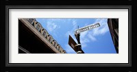 Street name signboard on a pole, Bourbon Street, French Market, French Quarter, New Orleans, Louisiana, USA Fine Art Print