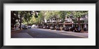 Cars parked at the roadside, College Avenue, Claremont, Oakland, Alameda County, California, USA Fine Art Print