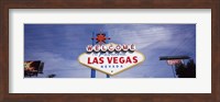Low angle view of Welcome sign, Las Vegas, Nevada, USA Fine Art Print
