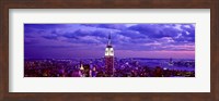 Empire State Building lit up in white, Midtown Manhattan, New York City Fine Art Print