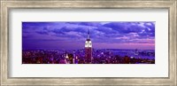 Empire State Building lit up in white, Midtown Manhattan, New York City Fine Art Print