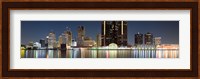 Buildings along the Detroit River, Detroit, Michigan Fine Art Print