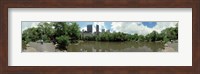 360 degree view of a pond in an urban park, Central Park, Manhattan, New York City, New York State, USA Fine Art Print