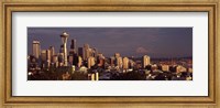 View of Space Needle and surrounding buildings, Seattle, King County, Washington State, USA 2010 Fine Art Print