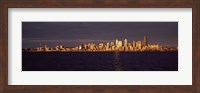 City viewed from Alki Beach, Seattle, King County, Washington State, USA Fine Art Print