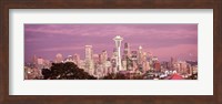 Night view of Seattle, King County, Washington State, USA 2010 Fine Art Print