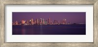 San Diego with Purple Sky as Seen from the Water Fine Art Print