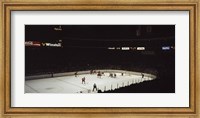Group of people playing ice hockey, Chicago, Illinois, USA Fine Art Print