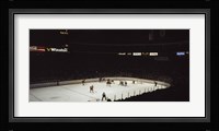 Group of people playing ice hockey, Chicago, Illinois, USA Fine Art Print