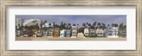 Houses on the beach, Santa Monica, Los Angeles County, California, USA Fine Art Print