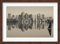 Reflection of buildings in water, Boston, Massachusetts, USA Fine Art Print