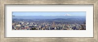 Buildings in a city viewed from Pittock Mansion, Portland, Multnomah County, Oregon, USA 2010 Fine Art Print