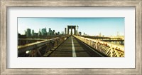 City viewed from Brooklyn Bridge, Manhattan, New York City, New York State, USA Fine Art Print