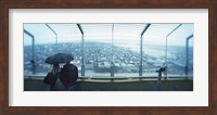 Couple viewing a city from the Space Needle, Queen Anne Hill, Seattle, Washington State, USA Fine Art Print