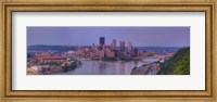 City viewed from the West End at Sunset, Pittsburgh, Allegheny County, Pennsylvania, USA 2009 Fine Art Print