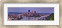 City viewed from the West End at Sunset, Pittsburgh, Allegheny County, Pennsylvania, USA 2009 Fine Art Print