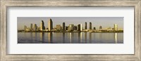 Reflection of skyscrapers in water at sunset, San Diego, California, USA Fine Art Print