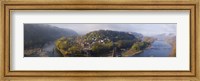 Aerial view of an island, Harpers Ferry, Jefferson County, West Virginia, USA Fine Art Print