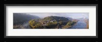 Aerial view of an island, Harpers Ferry, Jefferson County, West Virginia, USA Fine Art Print