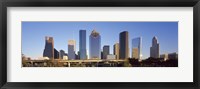 Skyscrapers against blue sky, Houston, Texas, USA Fine Art Print