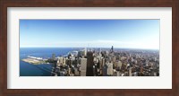 View of Chicago from the air, Cook County, Illinois, USA 2010 Fine Art Print