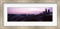 City at sunset, Seattle, King County, Washington State, USA Fine Art Print