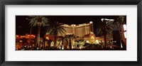 Hotel lit up at night, Monte Carlo Resort And Casino, The Strip, Las Vegas, Nevada, USA Fine Art Print