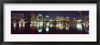 Buildings at night, Lake Eola, Orlando, Florida Fine Art Print