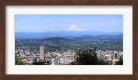 High angle view of a city, Mt Hood, Portland, Oregon, USA 2010 Fine Art Print