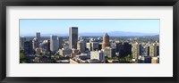 Cityscape with Mt St. Helens and Mt Adams in the background, Portland, Multnomah County, Oregon, USA 2010 Fine Art Print