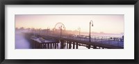 Pier with ferris wheel in the background, Santa Monica Pier, Santa Monica, Los Angeles County, California, USA Fine Art Print