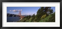Suspension bridge across the bay, Golden Gate Bridge, San Francisco Bay, San Francisco, California, USA Fine Art Print