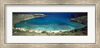 High angle view of a coast, Hanauma Bay, Oahu, Honolulu County, Hawaii, USA Fine Art Print