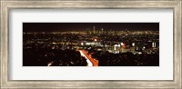 City lit up at night, Hollywood, City Of Los Angeles, Los Angeles County, California, USA 2010 Fine Art Print