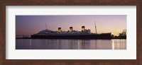 RMS Queen Mary in an ocean, Long Beach, Los Angeles County, California, USA Fine Art Print