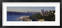 Buildings at the waterfront, Lake Union, Seattle, Washington State, USA 2010 Fine Art Print