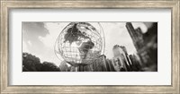 Steel globe, Columbus Circle, Manhattan, New York City, New York State, USA Fine Art Print