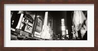 Black and white view of Times Square, Manhattan Fine Art Print