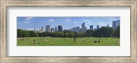 Tourists resting in a park, Sheep Meadow, Central Park, Manhattan, New York City, New York State, USA Fine Art Print