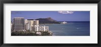 Buildings at the waterfront, Honolulu, Oahu, Honolulu County, Hawaii Fine Art Print